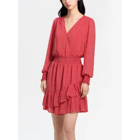 迈克高仕/Michael Kors 女士 V 领印花迷你裙 MS18XEY20K609