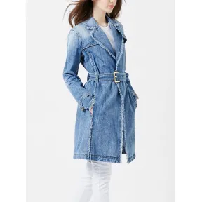 迈克高仕/Michael Kors 长袖牛仔水洗风衣 MS72HNMN37967