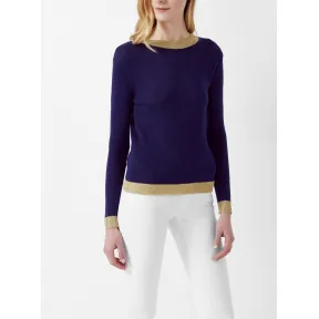 迈克高仕/Michael Kors 长袖圆领螺纹拼接针织衫 MS76N8AMP5456