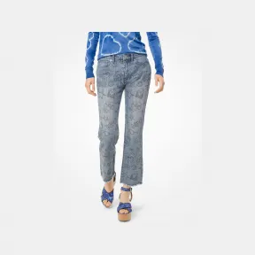 迈克高仕/Michael Kors 复古印花牛仔长裤 MS99CRKBAW455