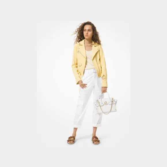 迈克高仕/Michael Kors 弹力棉府绸工装裤 MU03HE5F4C-0100