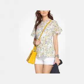 迈克高仕/Michael Kors 荷叶袖提花针织衫 MU74L6T6UL711