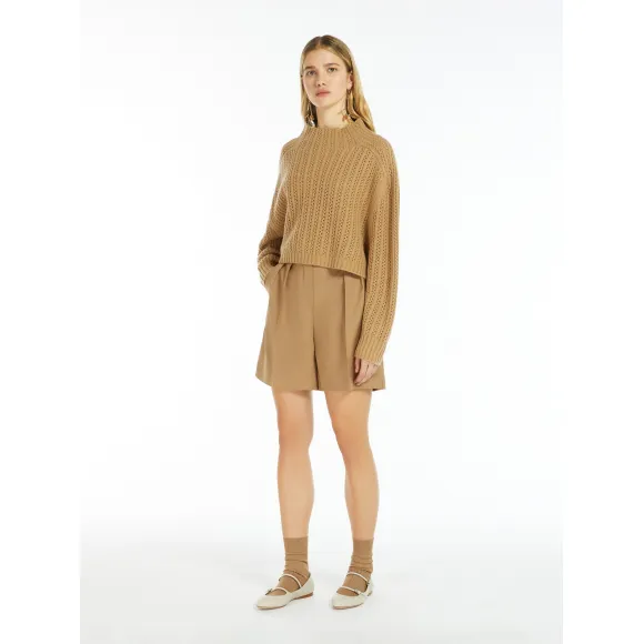 麦丝玛拉/Max Mara [Jessica] 纯羊毛帆布短裤 1146024106002