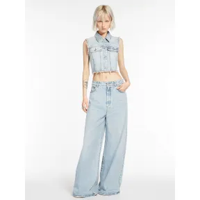 麦丝玛拉/Max Mara [Schiele] 短款牛仔马甲 2151014206009