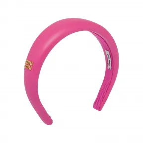 缪缪/Miu Miu 紫红色 软羊革发箍 5IH025-038-F0029