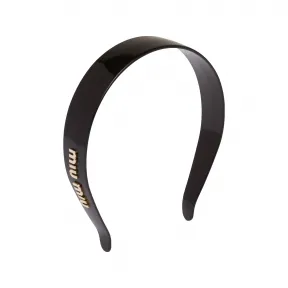 缪缪/Miu Miu 黑色/白色 树脂玻璃发箍 5IH039-2F72-F0967