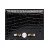 缪缪/Miu Miu 鳄鱼皮压纹印花漆皮钱夹 5MV204_2B97_F0002