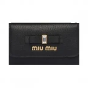 缪缪/Miu Miu 马德拉斯皮革钥匙包 5PG222-2D7A-F0002