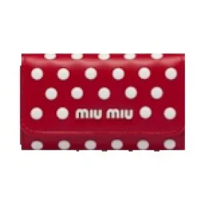 缪缪/Miu Miu 圆点铆钉纳帕皮革钥匙包 5PG222-2DRA-F0976