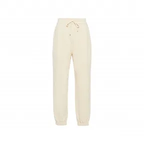 缪缪/Miu Miu 象牙色 刺绣徽标装饰棉质慢跑裤 MJP278-102J-F0304