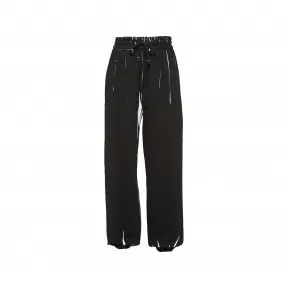 缪缪/Miu Miu 黑色 印花棉质抓绒慢跑裤 MJP294-12Y1-F0002