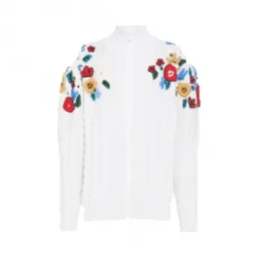 缪缪/Miu Miu 刺绣羊毛开衫 MMF519-1ZIP-F0009