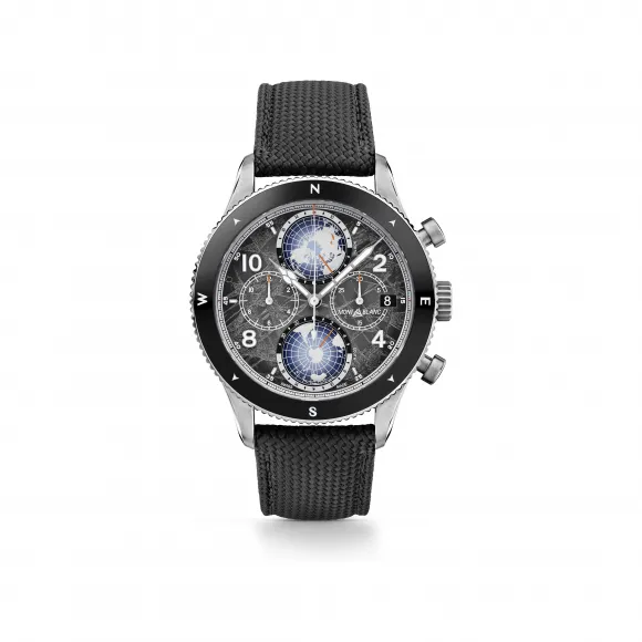 万宝龙/Montblanc MB130811-全新万宝龙1858系列南北半球世界时无氧计时码表 海拔八千米限量款（全球290枚）