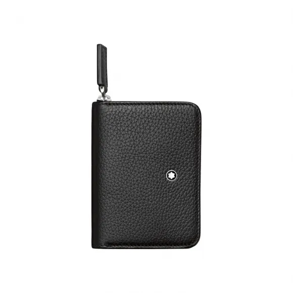 万宝龙/Montblanc 大班软皮粒纹系列小号拉链零钱包 U0113009