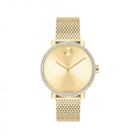 摩凡陀/Movado BOLD系列 34MM 淡金色离子镀不锈钢 石英机芯 女表 3600656