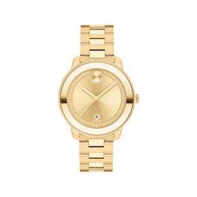 摩凡陀/Movado BOLD系列 38MM 淡金色离子镀不锈钢 石英机芯 女表 3600750