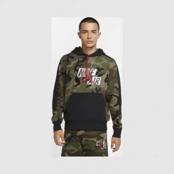 耐克/Nike 中橄榄绿/黑 Camo 男子针织套头衫 CU2902-222