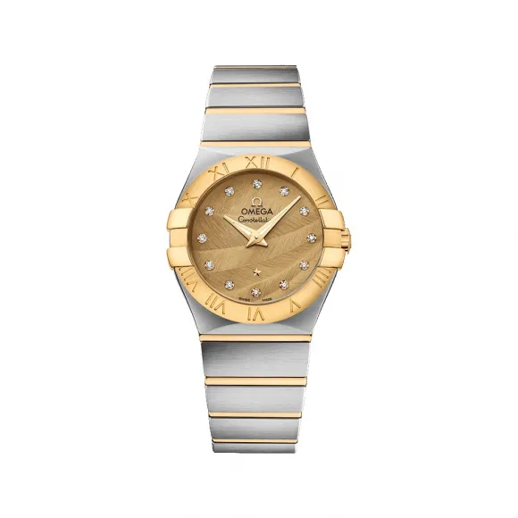 欧米茄/Omega 星座系列 精钢 黄金表链 石英机芯 123.20.27.60.58.003