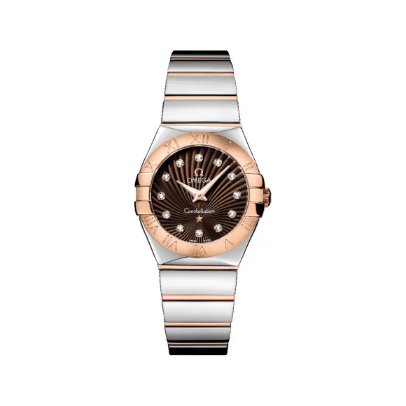 欧米茄/Omega 星座系列 精钢 红金表链 石英机芯 123.20.27.60.63.002