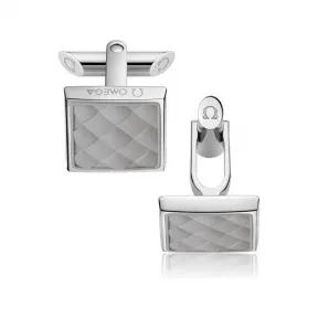 欧米茄/Omega 不锈钢和灰色橡胶袖扣 - C92STA0509905