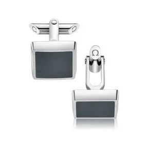 欧米茄/Omega 不锈钢?、灰色磨砂树脂: 袖扣 CA02ST0000805