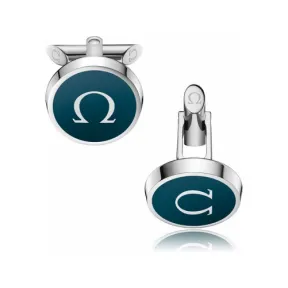 欧米茄/Omega 精钢搭配普鲁士蓝色树脂: 袖扣 CA02ST0001105