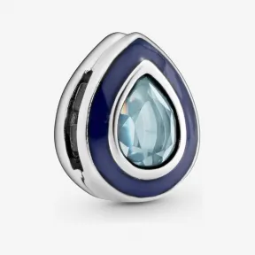 潘多拉/Pandora 耀目蓝色水滴固定夹797889NMB