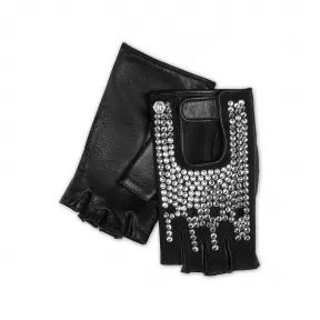 菲利普·普莱因/Philipp Plein 带水晶的司机手套 FABA-WAB0053-PLE075N-02