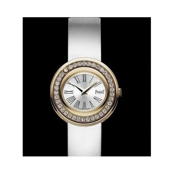 伯爵/Piaget 时来运转系列 石英机芯 18k玫瑰金镶钻 女表 G0A35088