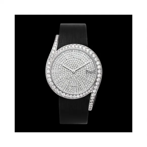 伯爵/Piaget LIMELIGHT系列 石英机芯 18k白金镶钻 女表 G0A38166