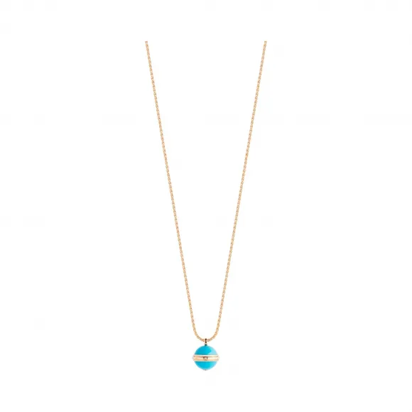 伯爵/Piaget 绿松石玫瑰金钻石吊坠-珠宝 G33PA400