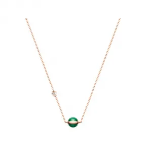 伯爵/Piaget 孔雀石玫瑰金钻石吊坠-珠宝 G33PB300