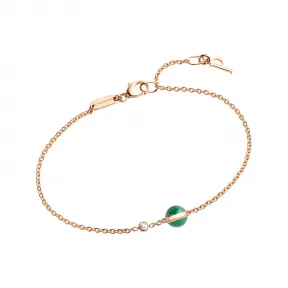 伯爵/Piaget 孔雀石玫瑰金钻石手链-珠宝 G36PB700