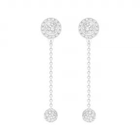 伯爵/Piaget 白金钻石耳环 - 高级珠宝 G38PV900