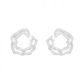 伯爵/Piaget 白金钻石耳环 - 高级珠宝 G38U0081