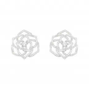 伯爵/Piaget 白金钻石耳环 - 高级珠宝 G38U0082