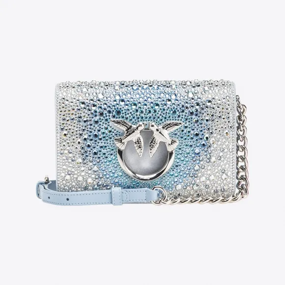 品高/Pinko PINKO Galleria Mini Love Bag Click 全水钻手袋 100067A0SRE45N