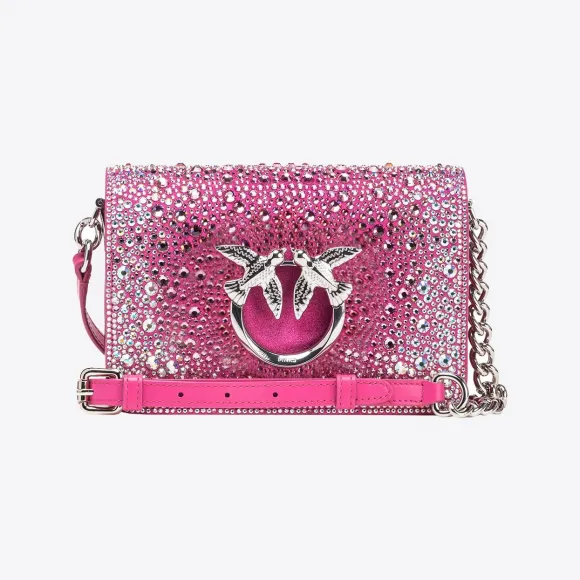 品高/Pinko PINKO Galleria Mini Love Bag Click 全水钻手袋 100067A0SRN94N
