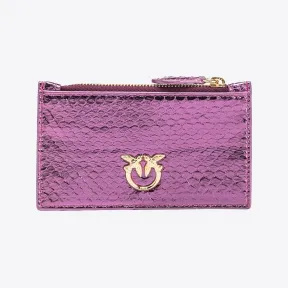 品高/Pinko PINKO Galleria 爬虫层压皮革拉链卡夹 101217A0SYLP5U