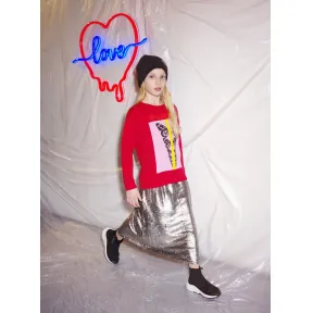 品高/Pinko 金色 CANCELLIERE全摆裙 1A11GQY5TFH81