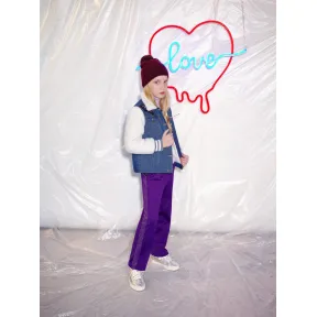 品高/Pinko 紫罗兰色 卡西尔双层技术面料长裤 1A11H5Y5Q8W75