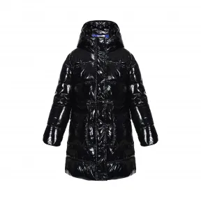 品高/Pinko LIMOUSINE BLACK NEGOZIANTE光泽尼龙羽绒服 1A11KCY5SGZ99