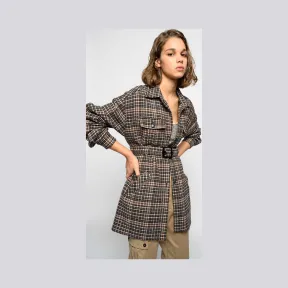 品高/Pinko 黑色 棕色 米色 AMICI MAI粘合色织衬衫 1B13YK7694ZLC