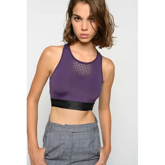 品高/Pinko 紫色 布雷顿（BRETON）高科技高科技平纹运动文胸 1C103JY4A4W83