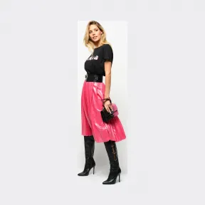 品高/Pinko LIGHT BEETROOT 欧贝代（Obbedire）层压乔其纱半身裙 1G14EN7673N17