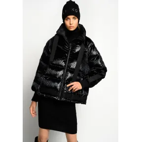 品高/Pinko 金属丝条绒羽绒服 1G15C5-Y6C1Z99