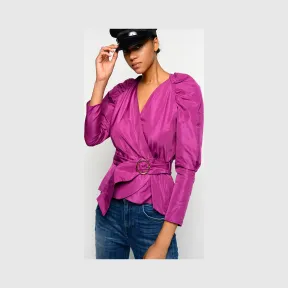 品高/Pinko 配腰带塔夫绸罩衫 1G15F0-8173W55