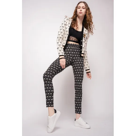 品蔻/Pinko Monogram 打底裤 1G177X8583ZCB