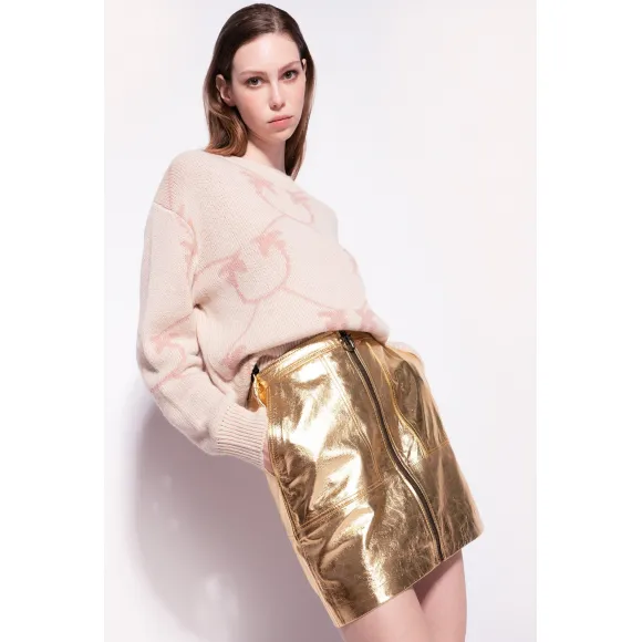 品蔻/Pinko 层压迷你半裙 1G183MA01OH55