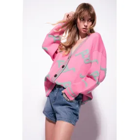 品蔻/Pinko 徽标提花学院风开衫 1G189TA055NS1